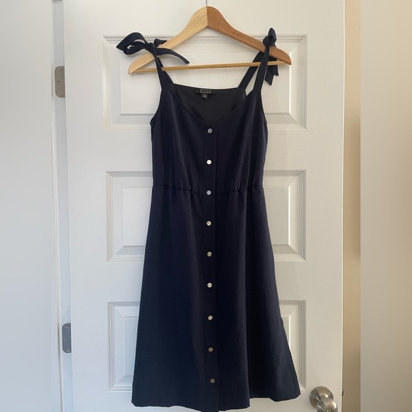 AYR The Daze Button-Down Midi Dress, Navy, XS - Picture 3 of 8